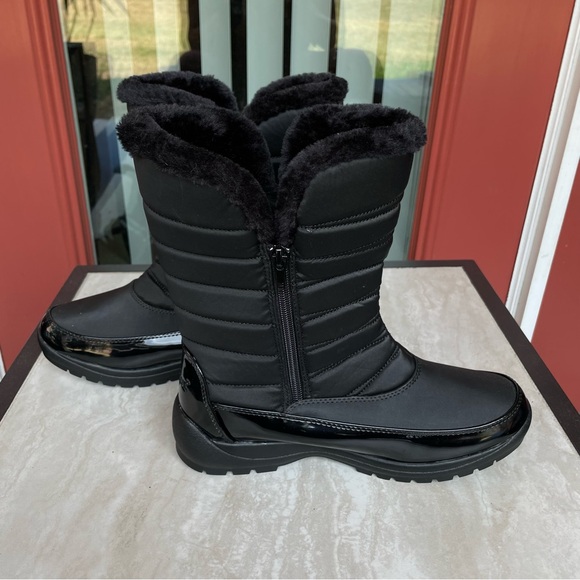 Weatherproof black faux fur lined winter boots New 8 - Picture 8 of 9